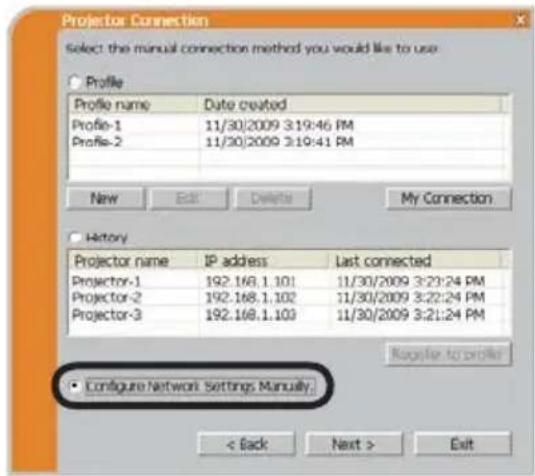 HITACHI CP-X4021NGF - De netwerkinstellingen handmatig configureren - 1
