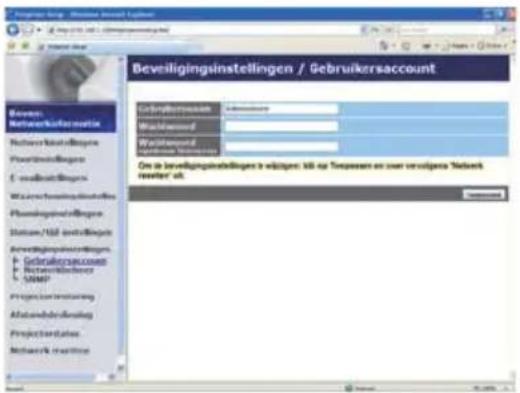 Beviligingsinstellingen / Gebruikersaccount Gebruikersaccount Umschwernd Wachwernd On de beviligingsinstellingen is wijzigene: till op Tempoem en over versolgera "Netwerk reverter" uit.