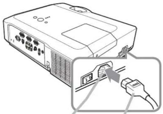 HITACHI ED-X31EP - De stroomtoevoer aansluiten - 1
