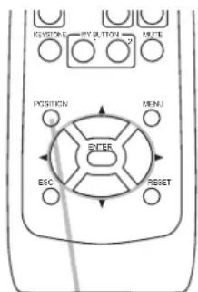 KEYSTONE MUTE KEY BUTTON MUTE POSITION MENU ENTER ESC RESET