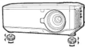 SHARP XG-PH80WN - Adjust the angle - 1