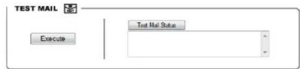 TEST MAIL Execute Test Mail Status