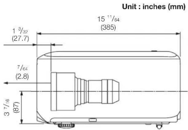 Unit : inches (mm) 1 3/32 (27.7) 15 11/64 (385) 7/64 (2.8) 3 7/16 (87)