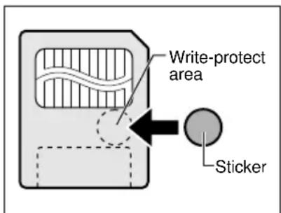 Write-protect area Sticker