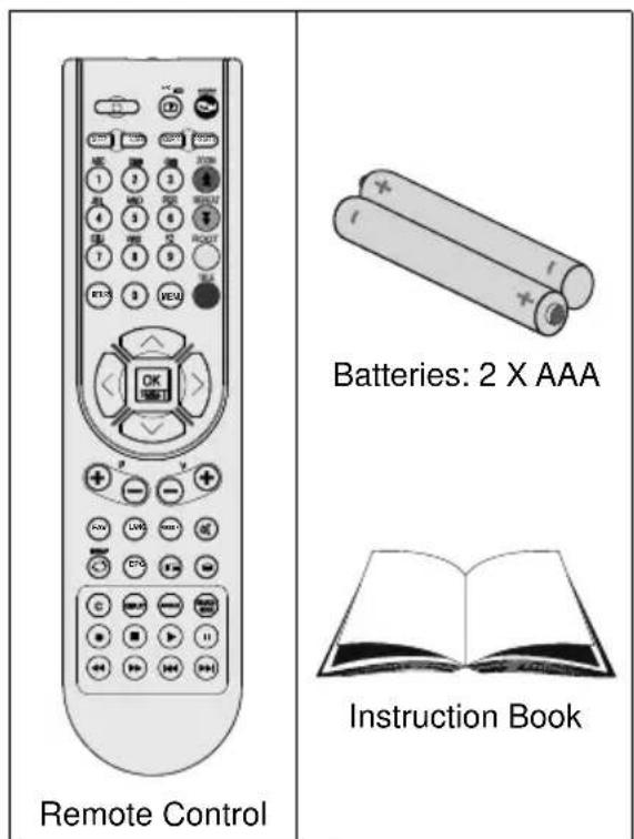 Remote Control Batteries: 2 X AAA Instruction Book