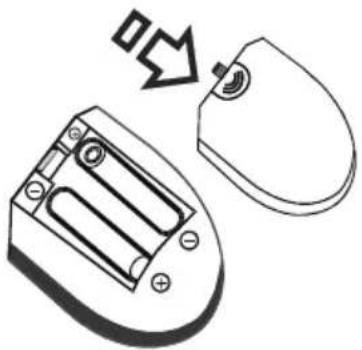 AKAI ALD2216FH - Inserting Batteries into the Remote Control - 1