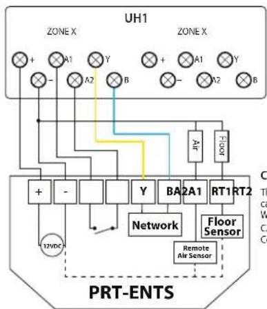 Heatmiser PRT-ETS - Wiring Diagram - PRT-ENTS - 1