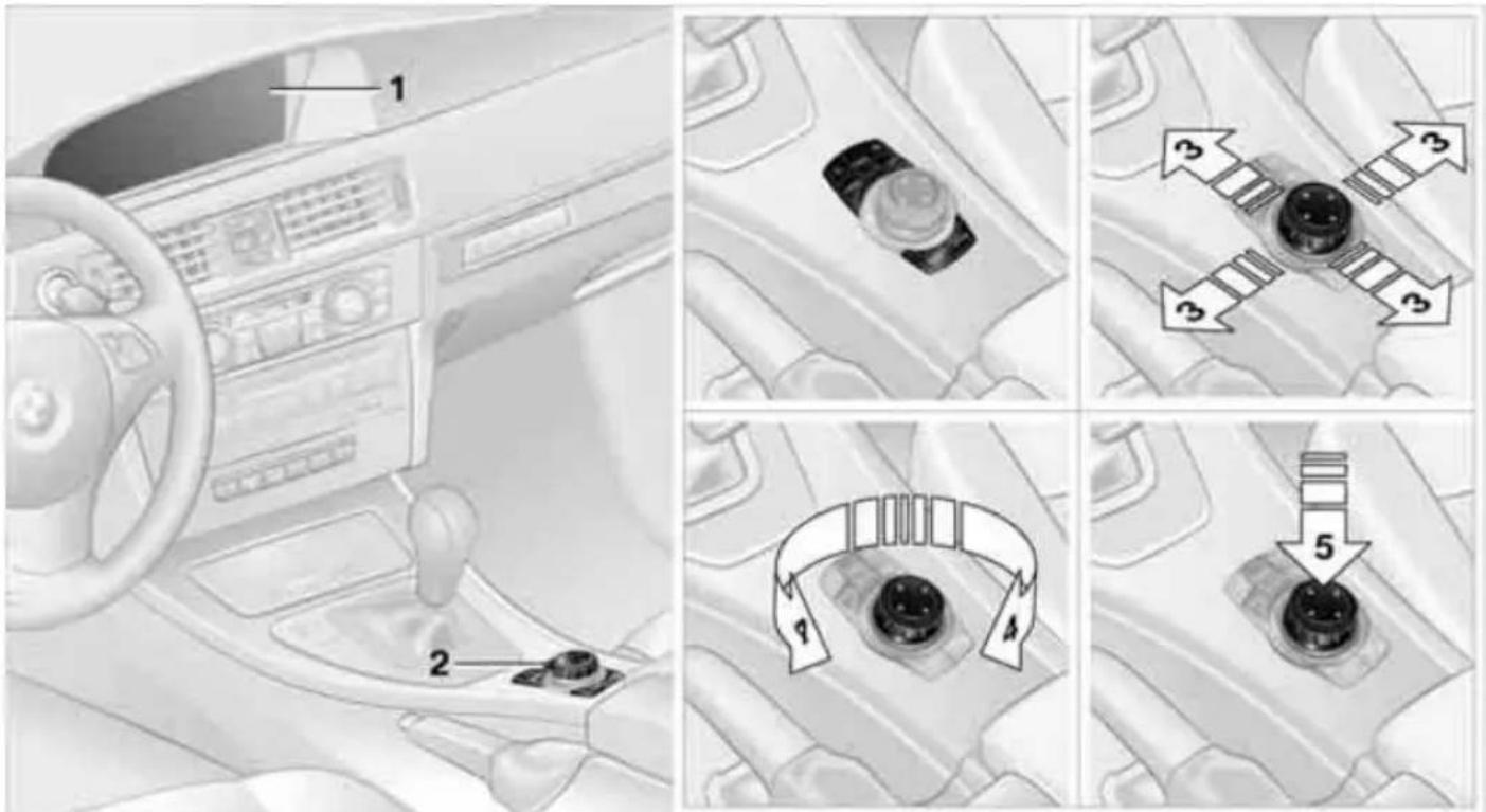 Automotive interior control panel with numbered instructions for setting controls and adjustment arrows