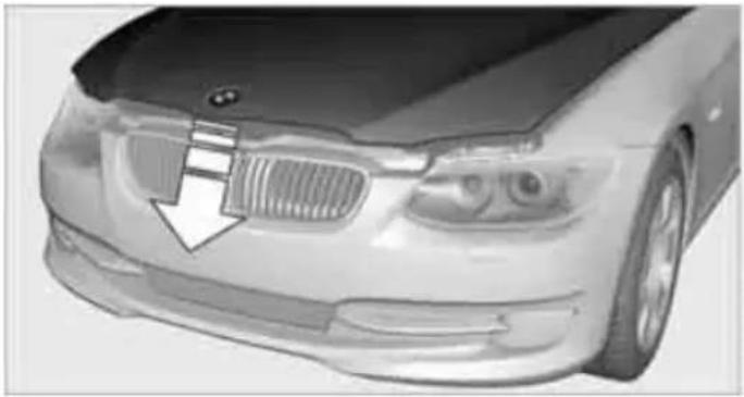 Front view of a car's head and grille (no visible text or symbols)