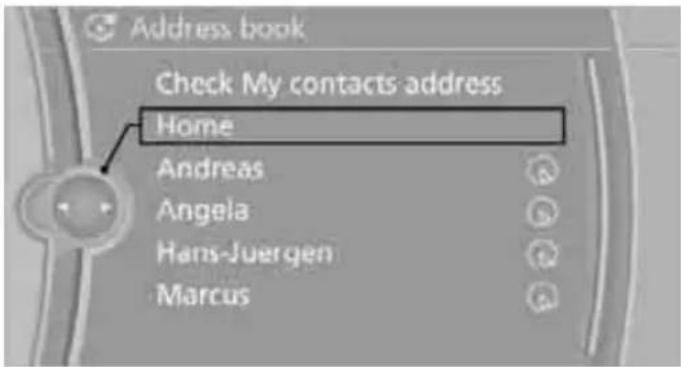 Address book Check My contacts address Home Andreas Angela Hans-Juergen Marcus