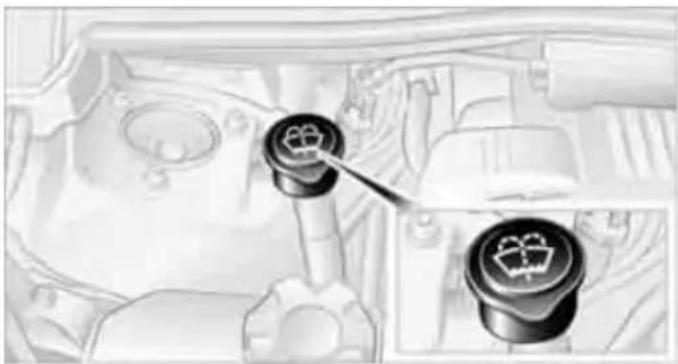 Mechanical assembly diagram showing two circular components with a tool inserted, no visible text or symbols