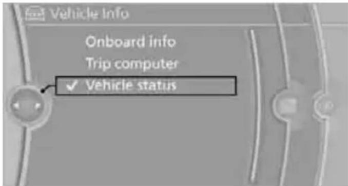 Vehicle Info Onboard info Trip computer ✓ Vehicle status