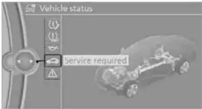 Vehicle status Service required