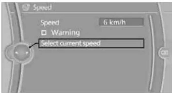 Speed Speed 6 km/h Warning Select current speed