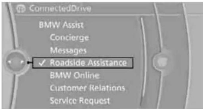 ConnectedDrive BMW Assist Concierge Messages ✓ Roadside Assistance BMW Online Customer Relations Service Request
