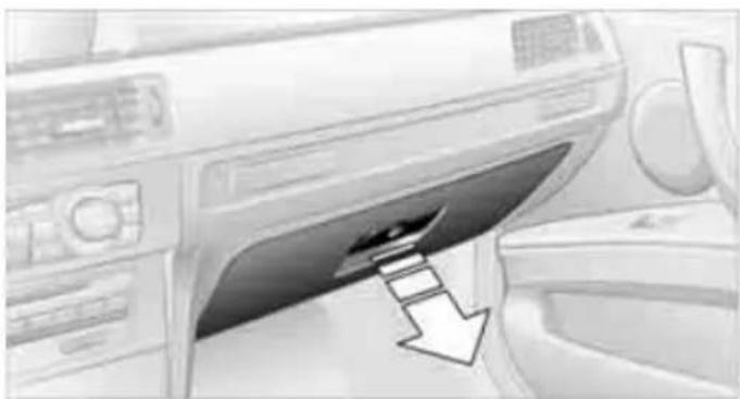 Interior view of a car showing the backrest door and dashboard (no visible text or symbols)