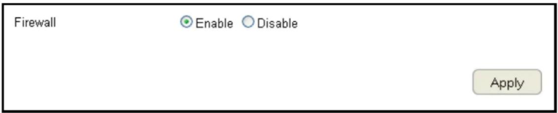 Firewall Enable Disable Apply