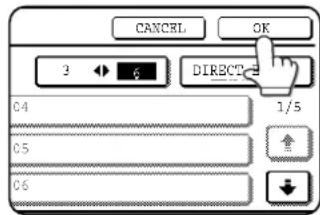 CANCEL OK 3 6 DIRECT 04 1/5 05 C6