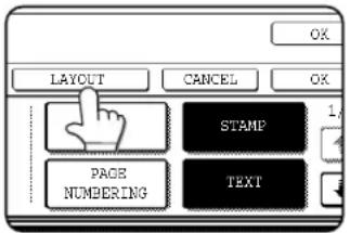 LAYOUT CANCEL OK STAMP PAGE NUMBERING TEXT 1/4