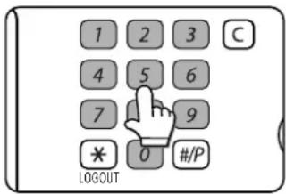 1 2 3 C 4 5 6 7 9 * 0 #/P LOGOUT