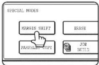 SPECIAL MODES MARGIN SHIFT PAXPHLET COPY ERASE JOB BUILD