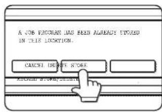 A JOB EXCHANGE HAS BEEN ALREADY STOLED IN THIS LOCATION. CANCEL DRIVE STORE RECEIVED STORE/ORDER