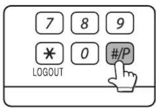 7 8 9 * 0 #/P LOGOUT