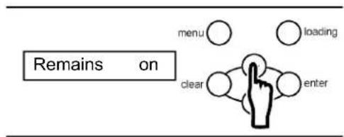 Remains on menu loading clear enter
