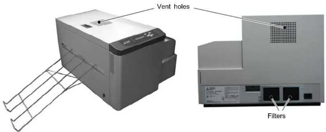 Vent holes Filters
