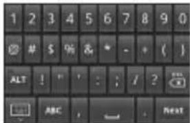 1 2 3 4 5 6 7 8 9 0 $ 否 & * - + ( ) ALT ! " : ; / ? ABC , Next