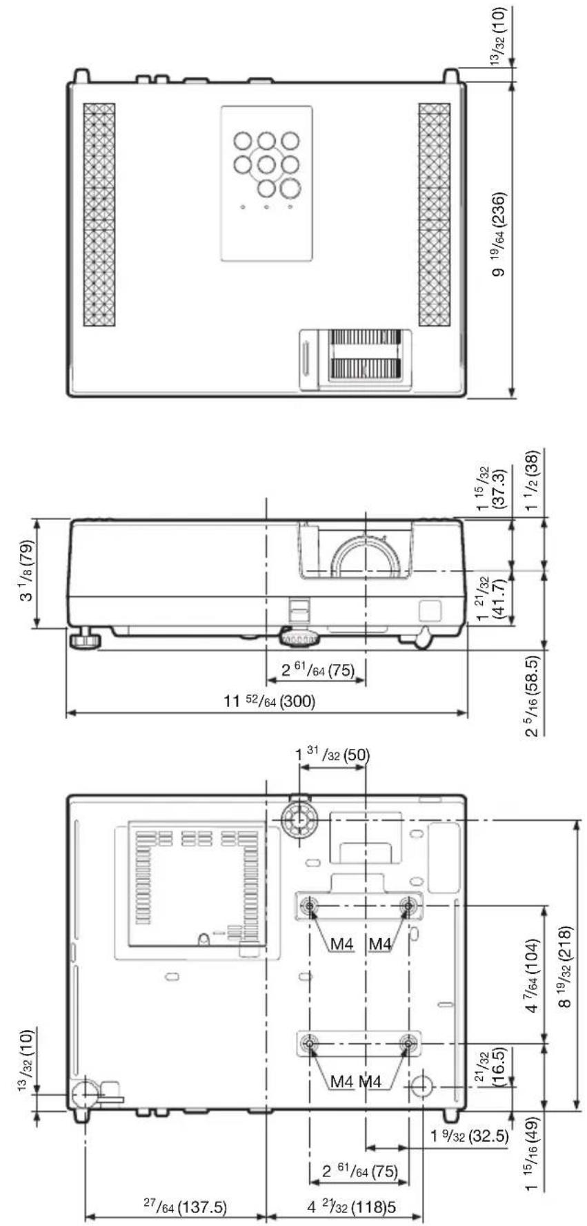 SHARP PG-D3510X - Dimensions - 1