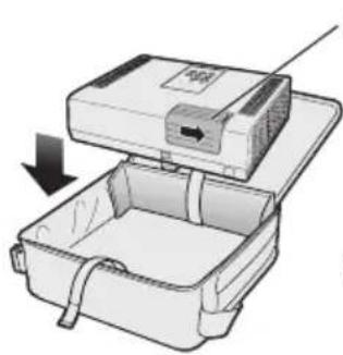 SHARP PG-D3510X - Place the accessories in the front pocket of the storage case. - 3