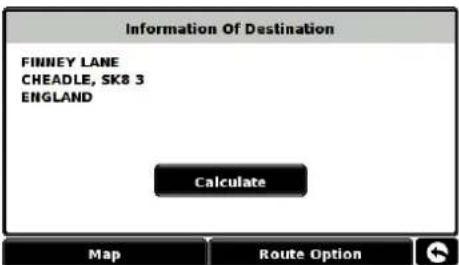 Information Of Destination FINNEY LANE CHEDLE, SK8 3 ENGLAND Calculate Map Route Option