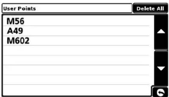 User Points M56 A49 M602 Delete All