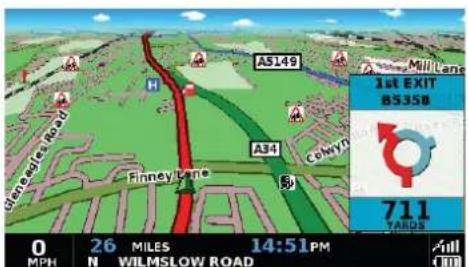 A5149 Millanet 1st EXIT B5358 A34 Coheny Finney Line 711 YARDS 0 MPH 26 MILES 14:51PM N WILMSLOW ROAD