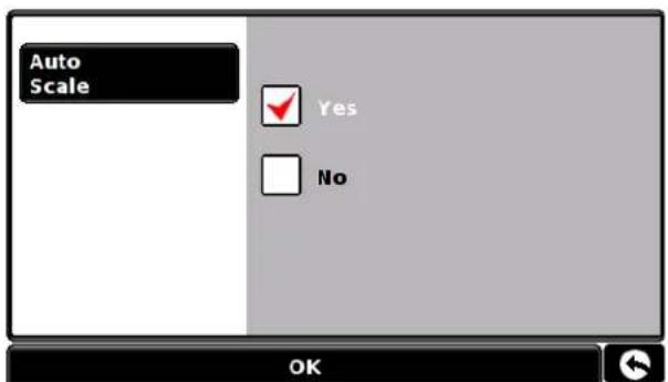Auto Scale Yes No OK