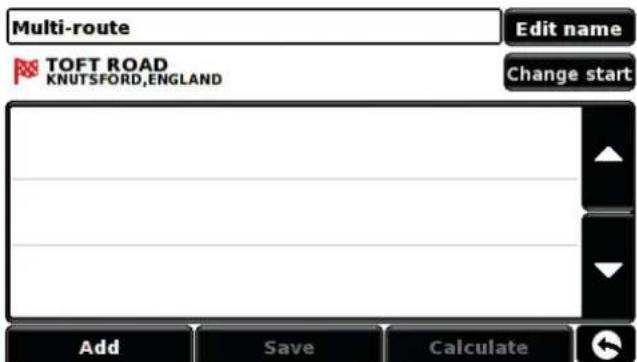 Multi-route Edit name TOFT ROAD KNUTSFORD,ENGLAND Change start Add Save Calculate