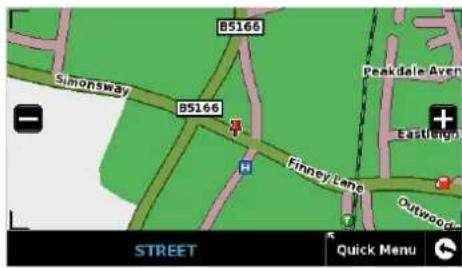 B5166 Simonsway B5166 Finney Lane Peakdale Ave Eastleigh Outwood STREET Quick Menu