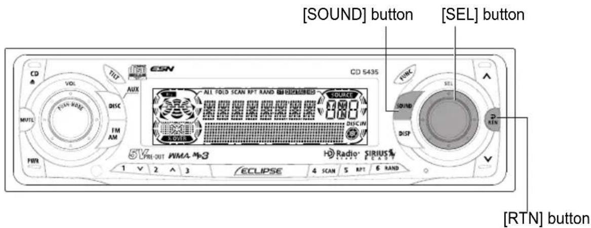 ECLIPSE CD5435 - Making changes with Sound Adjustment Mode - 2