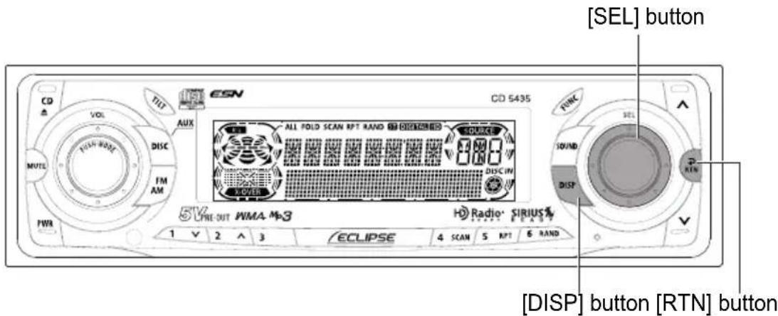 ECLIPSE CD5435 - Making changes with Display Adjustment Mode - 1