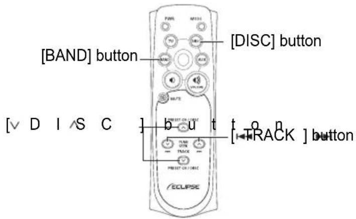 ECLIPSE CD5435 - Press the [BAND] or [DISC] button. - 1