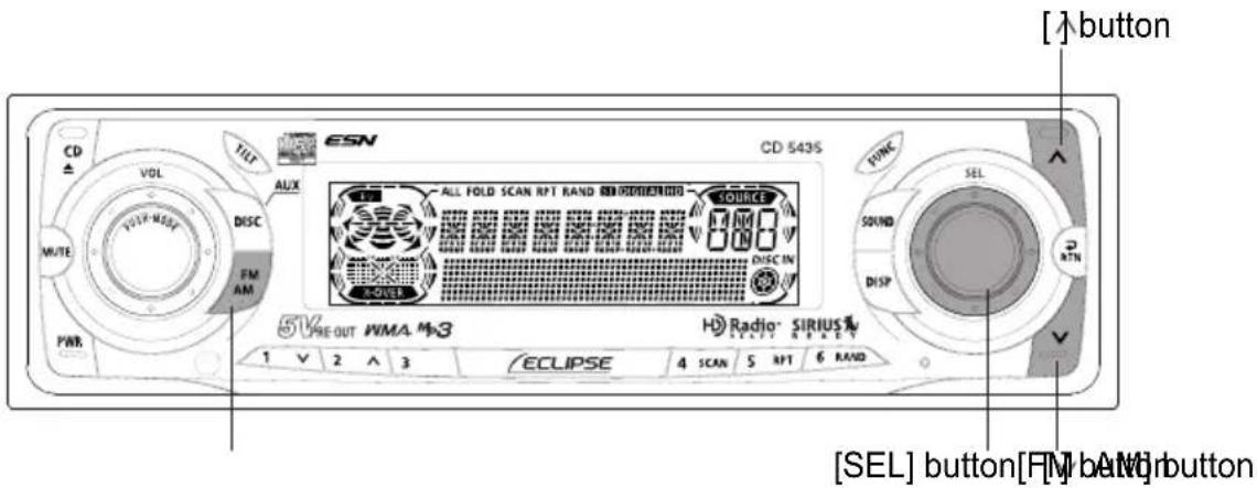 ECLIPSE CD5435 - How to operate the tuner - 1