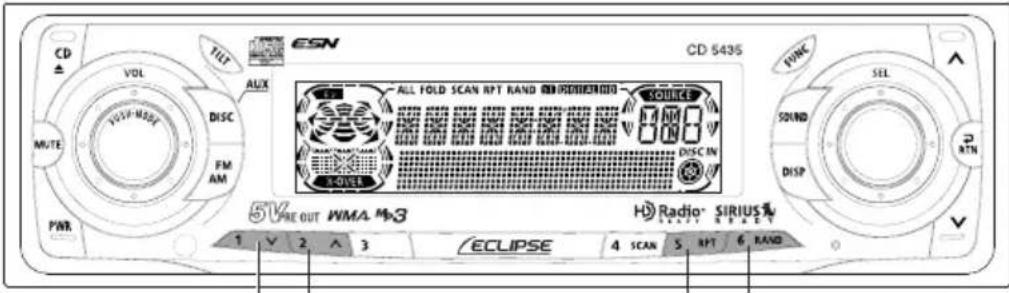 ECLIPSE CD5435 - Press the [5 RPT] button. - 1