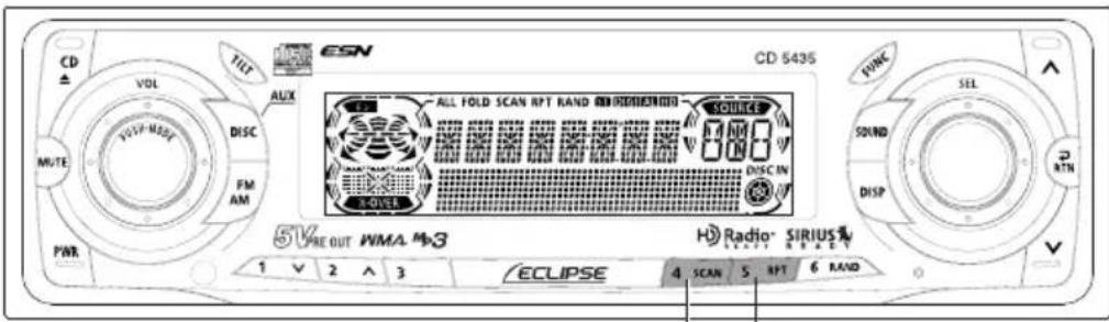 ECLIPSE CD5435 - Press and hold the [ ] or [ ] button. - 1