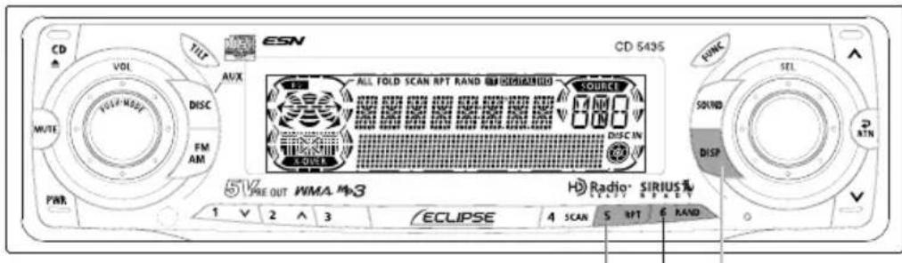 ECLIPSE CD5435 - Press the [5 RPT] button. - 1