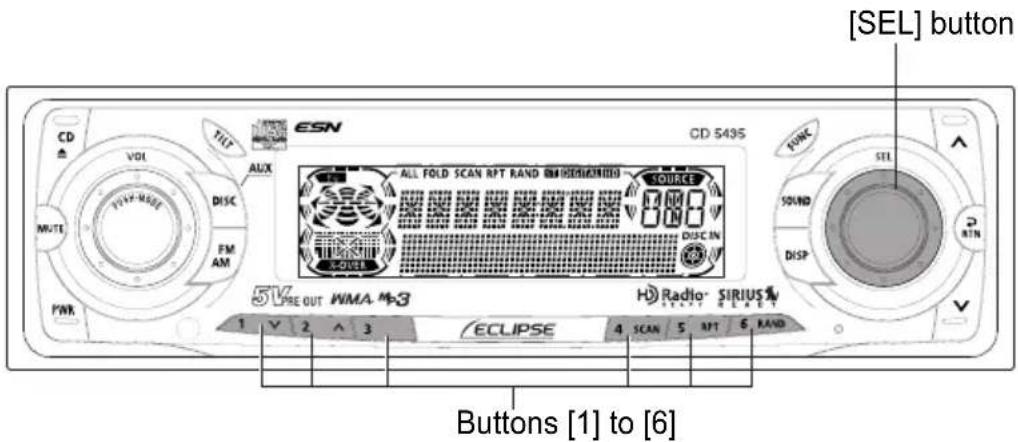 ECLIPSE CD5435 - Press button [1] Nor [2]. ^ - 1