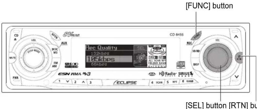 ECLIPSE CD8455 - Setting sound quality - 1