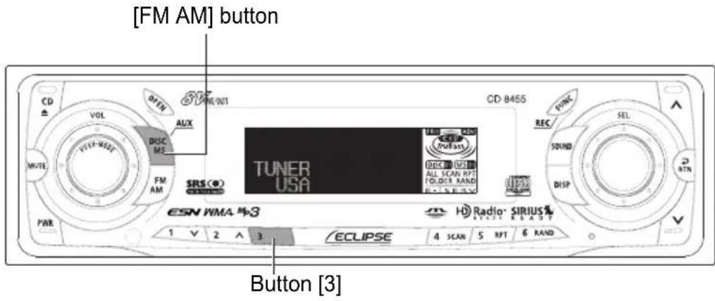 ECLIPSE CD8455 - Changing the reception sensitivity for automatic scanning - 3
