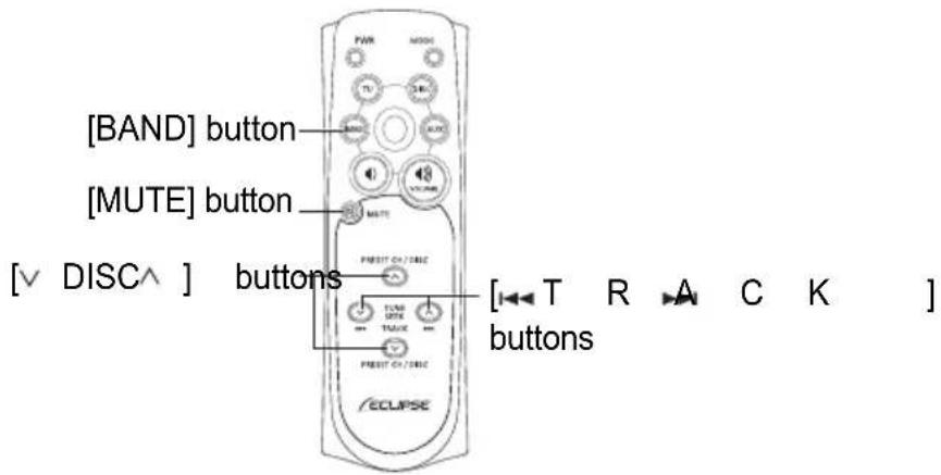 ECLIPSE CD8455 - Press the [DISC] or [BAND] button. - 1