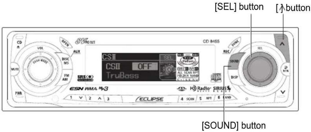 ECLIPSE CD8455 - Press the [SEL] button. - 1